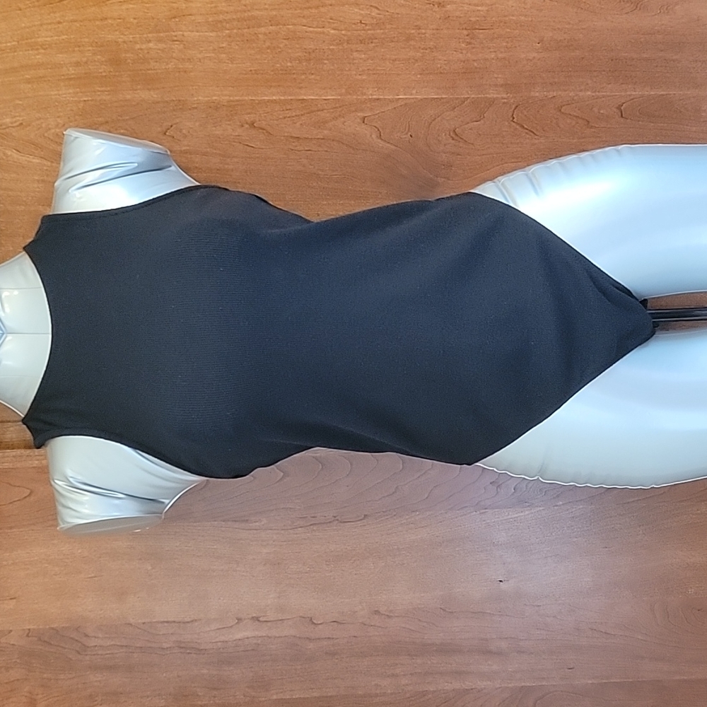 Sleek Black High-Neck Sleeveless Bodysuit